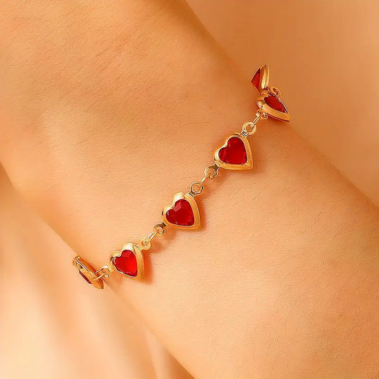 Ophelyra Garnetelle Bracelet | Gold