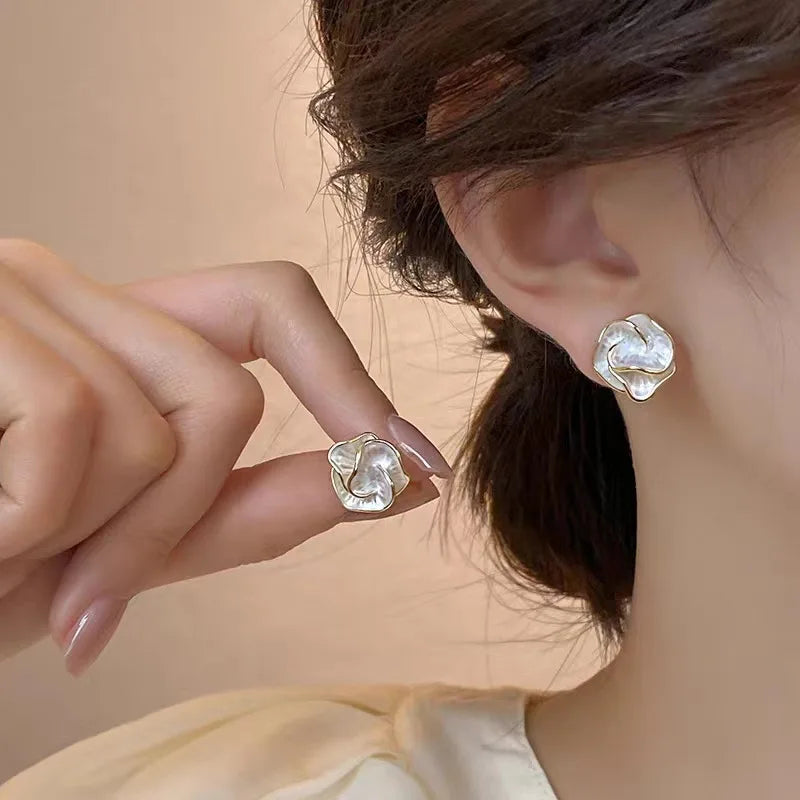 Pearl Flower Earrings