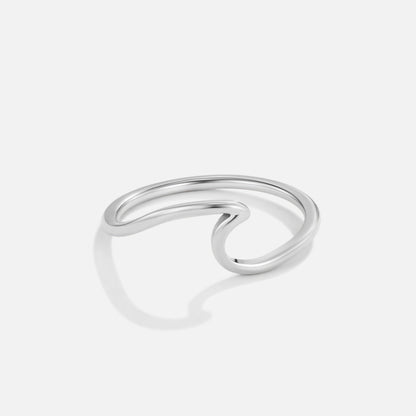 Silver-Toned Minimalist Open Ring